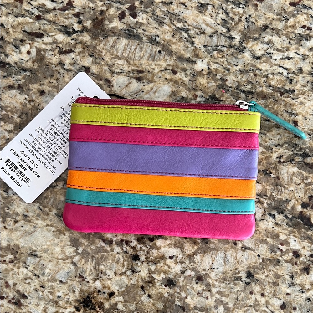 Vibrant Multicolor Striped Women's Pouch